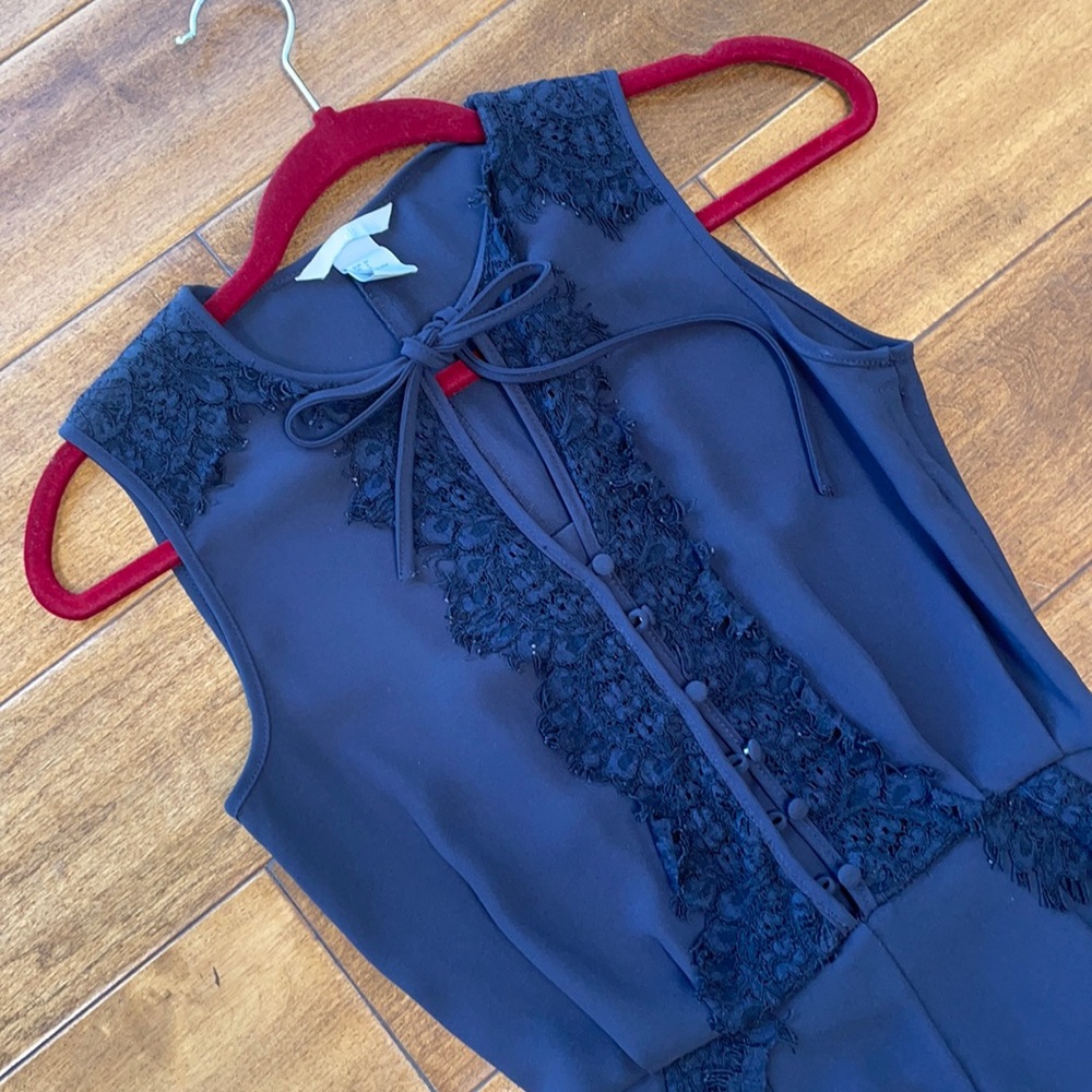 H&M navy romper with lace detail